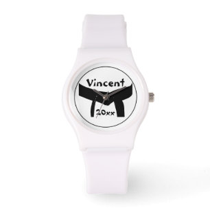 Montre-bracelet de base de ceinture noire d'arts