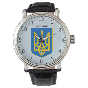 Montre-bracelet de coutume de crête de l'Ukraine
