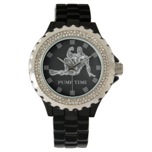 Montre-bracelet de culturiste de temps de pompe