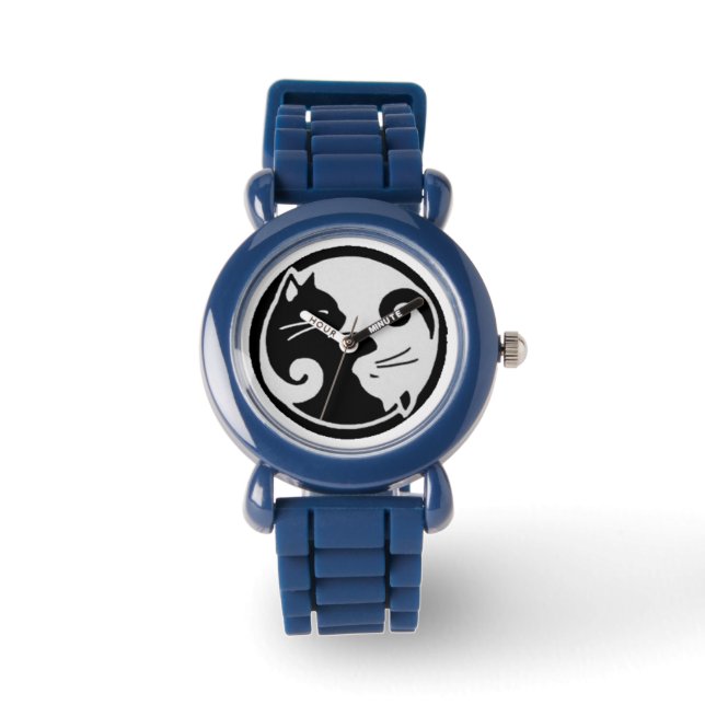 montre-bracelet de minous de yang de yin (Recto)