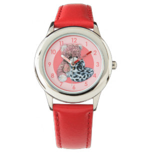 Montre-bracelet de nounours de filles d'amusement