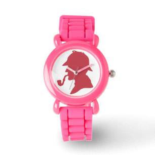 Montre-bracelet de silhouette de Sherlock Holmes