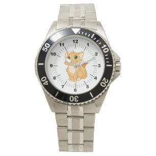 Montre bracelet en acier inoxydable pour chats mig