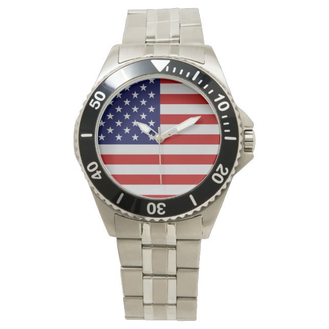 Montre Bracelet en acier inoxydable pour drapeau a (devant)