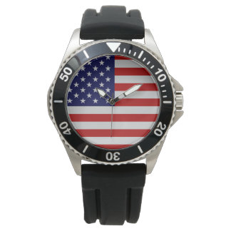 Montre Bracelet en acier inoxydable pour drapeau a
