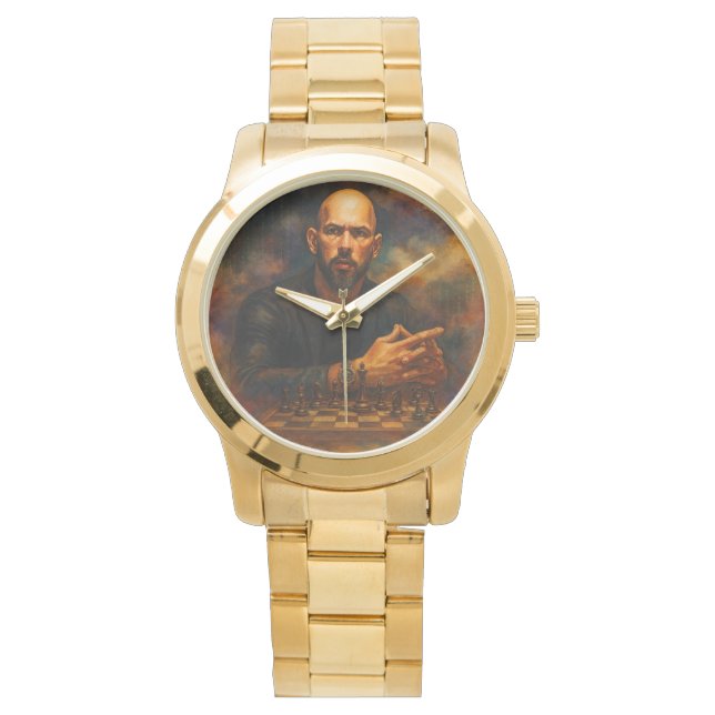 Montre Bracelet en Or Oversize Andrew Tate (devant)