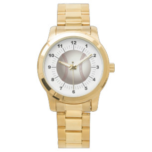 Montre-bracelet en or surdimensionné pour le baseb