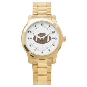 Montre-bracelet en or surdimensionné pour le footb