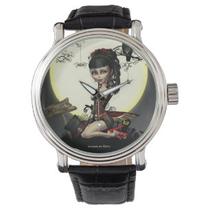 Montre-bracelet gothique de fille de Steampunk