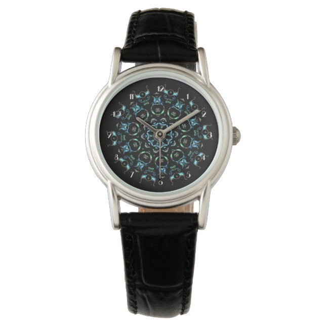 Montre Bracelet Mandala Perle Turquoise (devant)