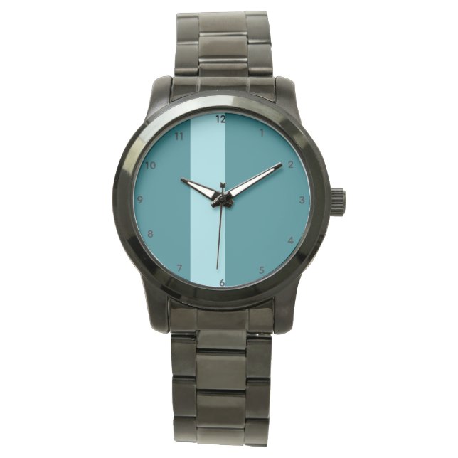 Montre Bracelet Noir Unisexe Oversized Ocean Calm (devant)