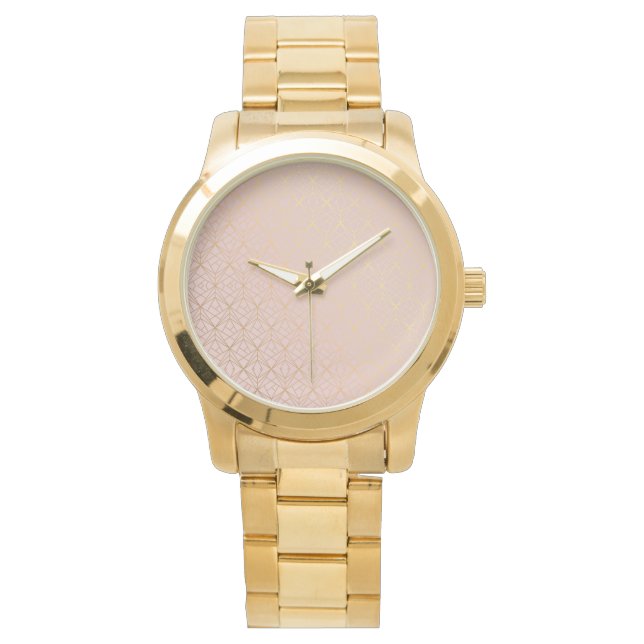 Montre Bracelet or trop grand Rose Gold Design (devant)