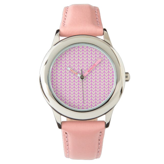 Montre Bracelet rose en forme de coeur Wristwatch (devant)