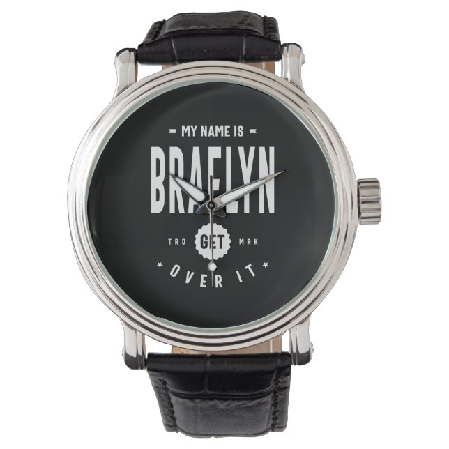 Montre Braelyn Nom personnalisé Anniversaire (devant)