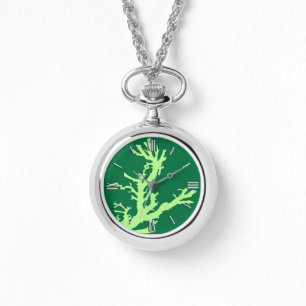 Montre Branche de corail - citron vert et vert émeraude