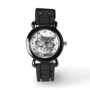 Montre branchée de chat pour femmes