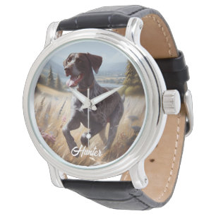 Montre Braque allemand à poil court en course