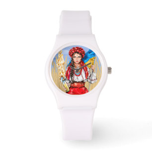 Montre Brave Ukraine Femme Ukrainienne Drapeau Soutien