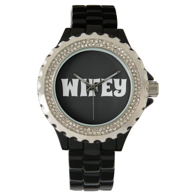 MONTRE BRIDE WIFEY WIFE WIFE MARIAGE CADEAU WRIST WATT WA (devant)