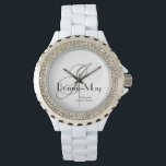 Montre Bridesmaid Cadeau Chic Monogramme Cool Décontracté<br><div class="desc">Cadeaux de fête de mariage Bridesmaid Cadeau Chic Monogramme Cool Décontracté Montre de sport. Cliquez sur personnaliser ce modèle pour le customiser avec votre initiale monogramme, le prénom et la date de mariage rapidement et facilement. Bridesmaid Gift Chic Monogram Décontracté Cool Sporty Watch, fait partie de la collection de cadeaux...</div>