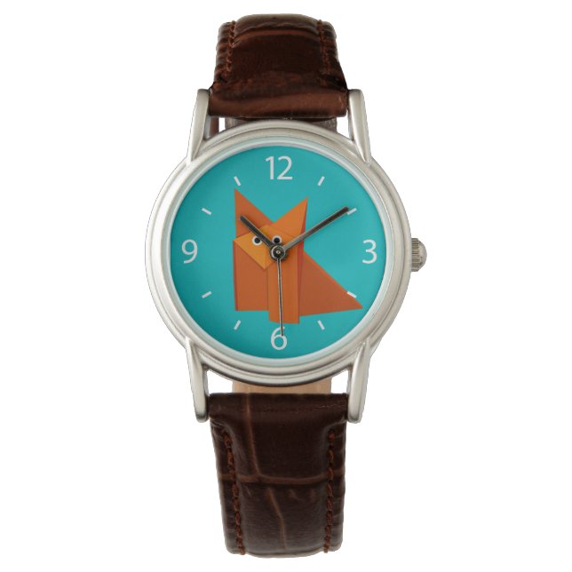 Montre Bright Cute Origami Fox (devant)
