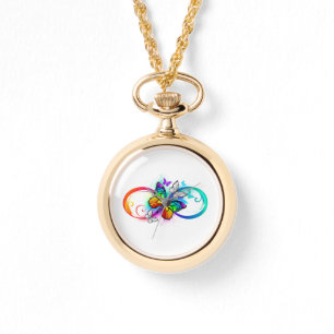 Montre Bright infinity with rainbow butterfly