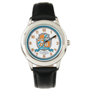 Montre Brody lettre B nom signifiant crest loup orange