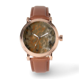 Montre Bronze et marbre de cuivre Abstrait