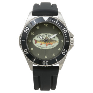 Montre Brook Trout Bum Pêche aux mouches humoristique