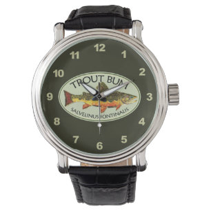 Montre Brook Trout Bum Pêche aux mouches humoristique