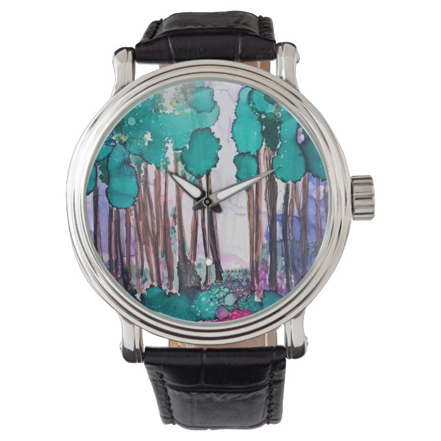 Montre Brouillard pourpre et pins (devant)