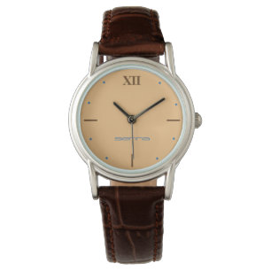 Montre Brown de bracelet en cuir de classique