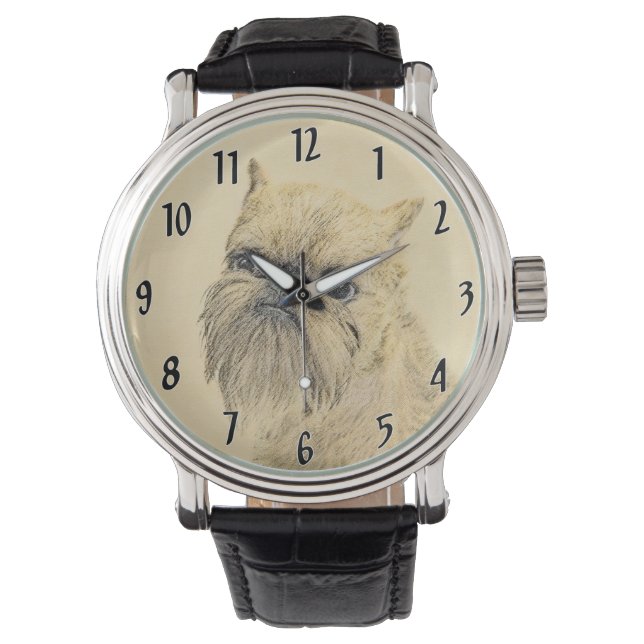 Montre Bruxelles Griffon Rough Paining - Art Chien origin (devant)
