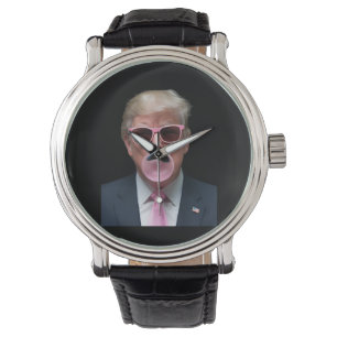 Montre Bubblemint rose Trump drôle Président des États-Un