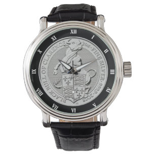 MONTRE BULL NOIRE DE PIÈCE DE MONNAIE DE CLARENCE
