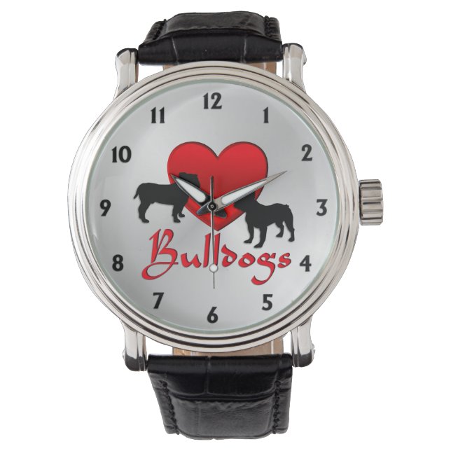 Montre Bulldogs de coeur (devant)
