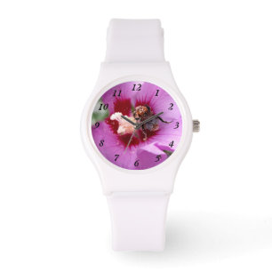 Montre Bumblebebe sur la fleur d'Hibiscus