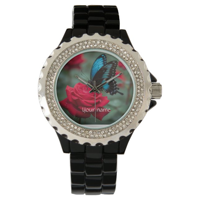 Montre Butterfly and Roses - Beautiful  (devant)