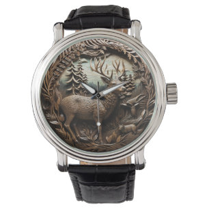 Montre Cabine rustique de chasse au cerf