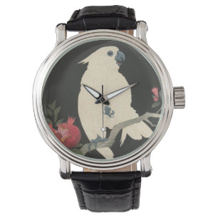 Montre Cacatoès japonais vintage des beaux-arts