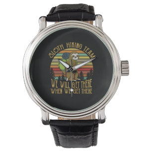 Montre Cadeau Camper Équipe Vintage de Randonnée Sloth