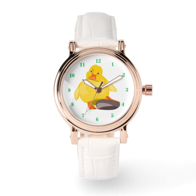 Montre Cadeau Caneton Jaune (Recto)