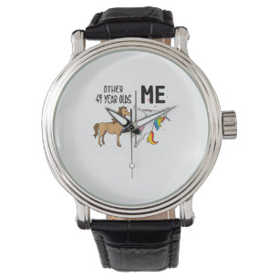 Montre Cadeau d'anniversaire d'autres licornes de 49 ans