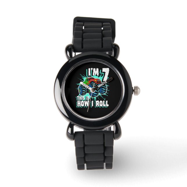 Montre Cadeau d'anniversaire de 7 ans pour Monster Truck  (Recto)