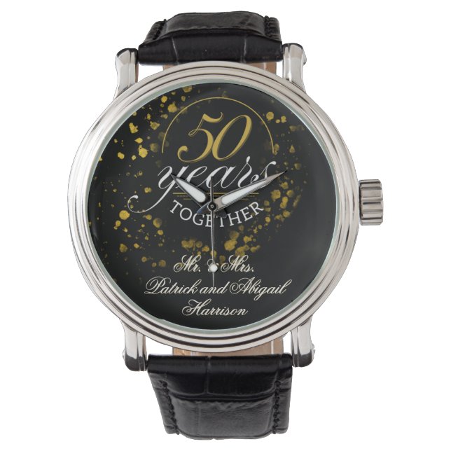 Montre Cadeau d'anniversaire de mariage 50 ans ensemble (devant)