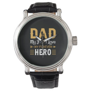 Montre Cadeau de grand-père Papa mon héros pour toujour