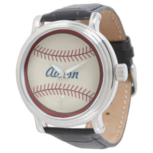 Montre Cadeau de guet de baseball masculin personnalisé