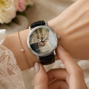 Montre Cadeau de mariage photo personnalisé pour la date 