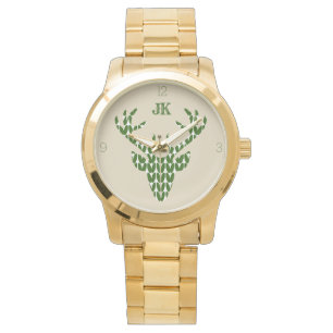 Montre Cadeau de Noël Chasseur de cerfs Initiales person