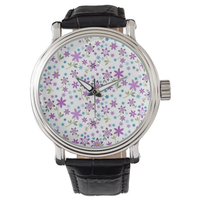 Montre Cadeau de Noël mignonne Floral Ditsy (devant)